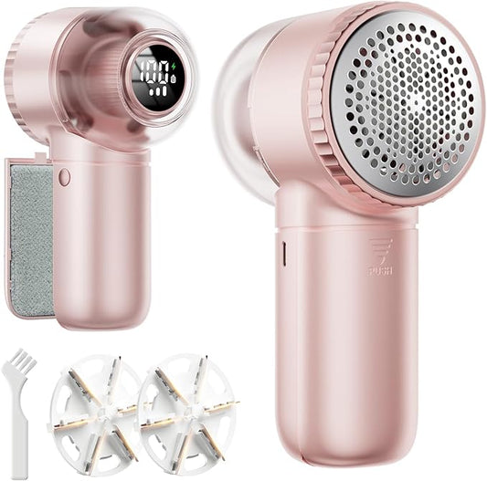 X-Large Fabric Shaver with Lint Brush, Rechargeable Lint Shaver with Digital
