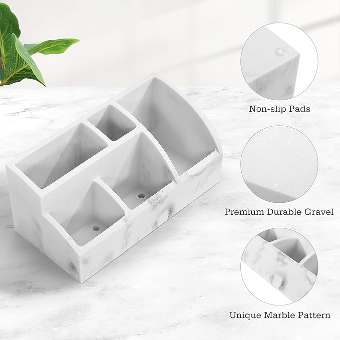 Luxspire Electric Toothbrush Holders, Bathroom Organizer Countertop Caddy 5