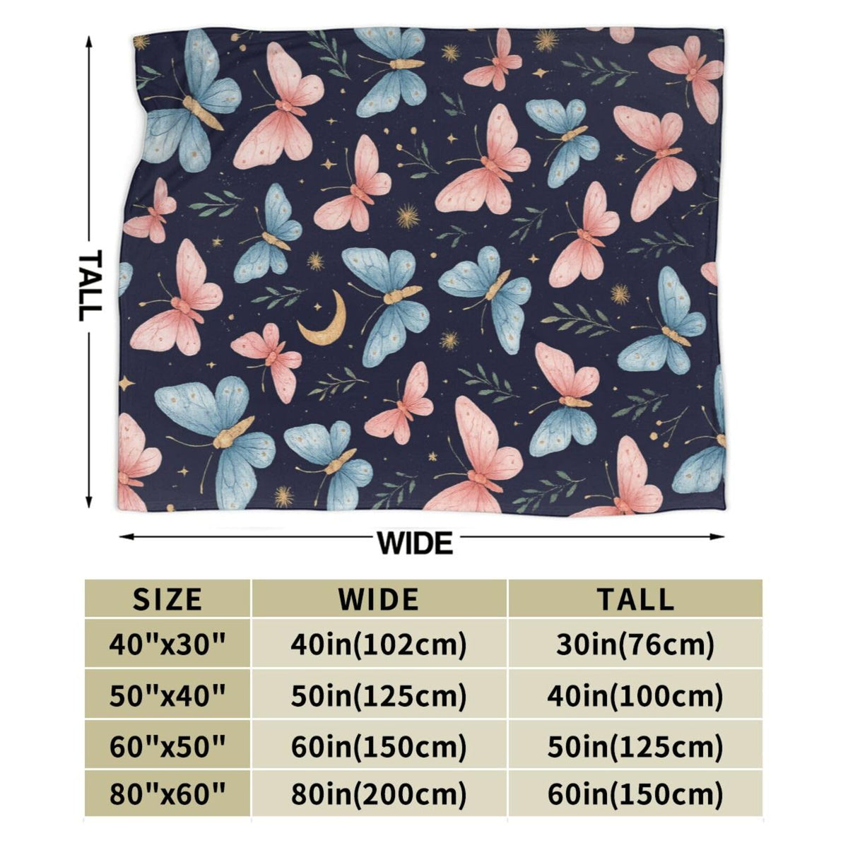 Butterfly Throw Blanket Butterfly Gifts for Women Girls Pink Blue Butterflies Cozy Fleece Fuzzy Soft Flannel Plush Warm Bedding Stuff for Kids Adults 40 x 50 Inch