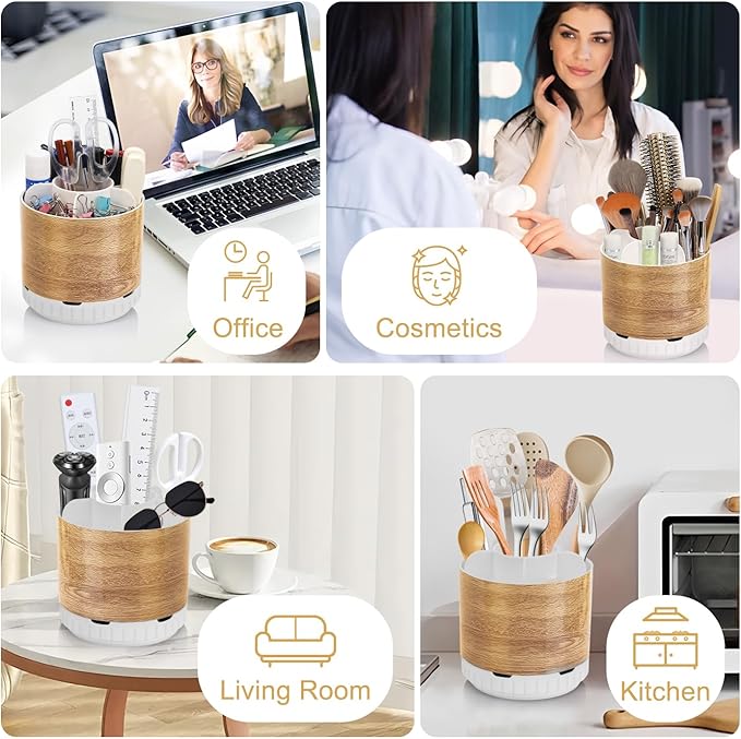 Wood Toothbrush Holders Organizers