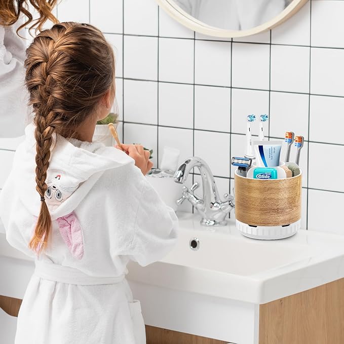 Wood Toothbrush Holders Organizers