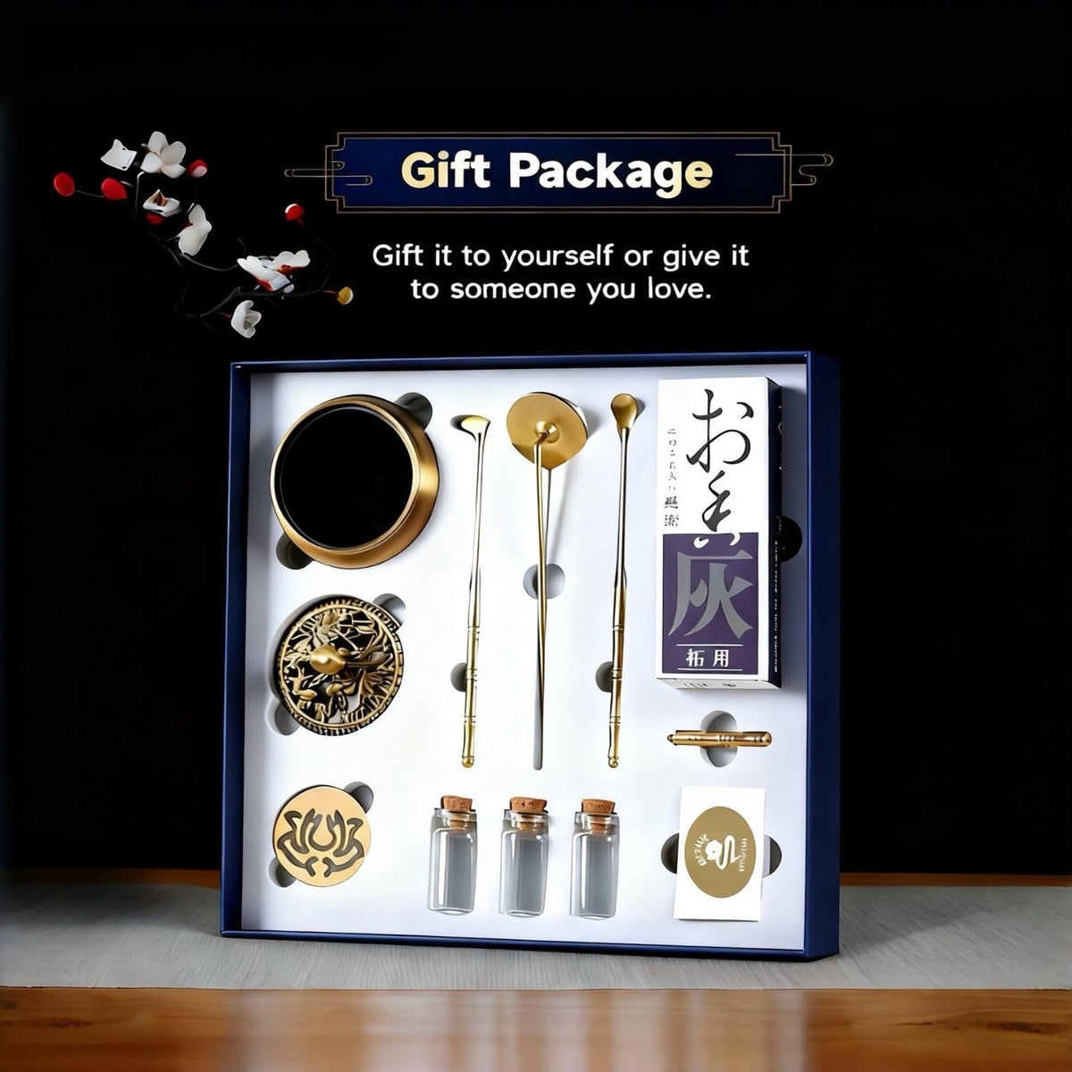Chinese Incense Burner Kit with Incense Powder & Charcoal - All-in-One Agarwood & Sandalwood Set for Meditation, Yoga, Home Use | Premium Traditional Making Kit, Powder Burner Set