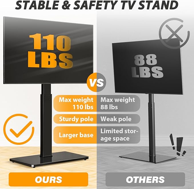 TAVR Universal Floor TV Stand Base