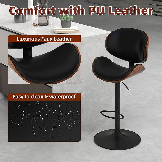 civama Bar Stools 1 PC for Kitchen Counter, Adjustable Bar Height Chairs