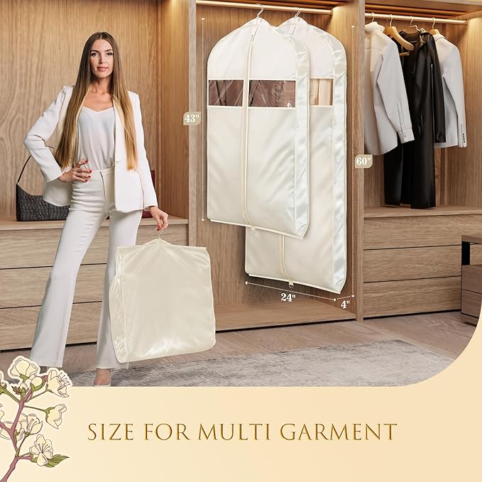 Univivi Super Soft Satin Garment Bags