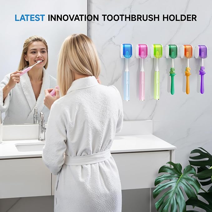 Toothbrush Holders for Bathrooms【Upgrade Single Slot Design】 Toothbrush Holder