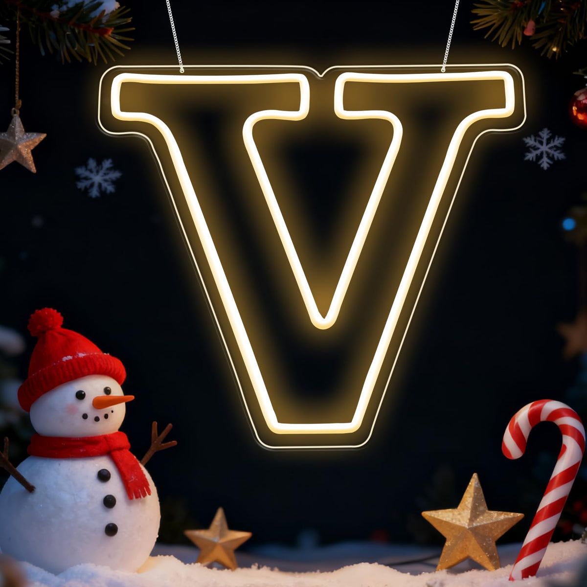 RumonZS Light Up Letters V LED Letters Lights Neon Sign 26 Alphabet 12.4"Decorative Lighted Alphabet for Wedding Party Birthday Bar Christmas Home Decor Letter Lights (Warm White)
