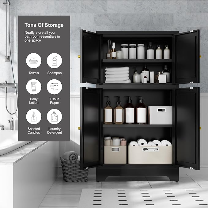 Bevivog Black Metal Locker Cabinet