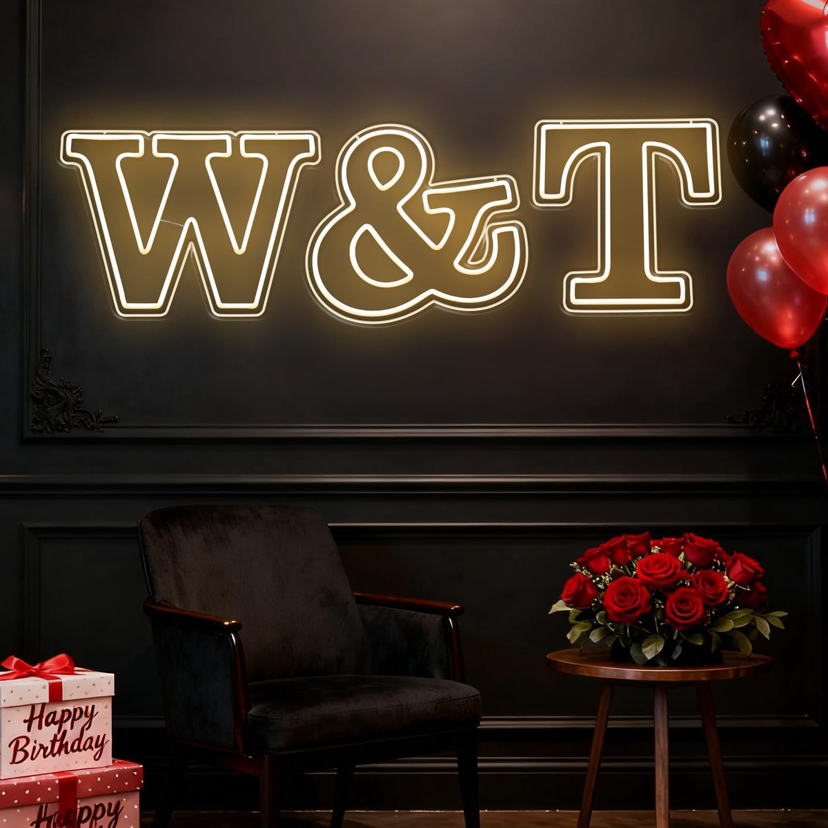 RumonZS Light Up Letters T LED Letters Lights Neon Sign 26 Alphabet 11.4"Decorative Lighted Alphabet for Wedding Party Birthday Bar Christmas Home Decor Letter Lights (Warm White)