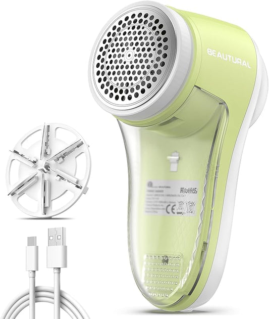 BEAUTURAL Fabric Shaver, Rechargeable Lint Remover