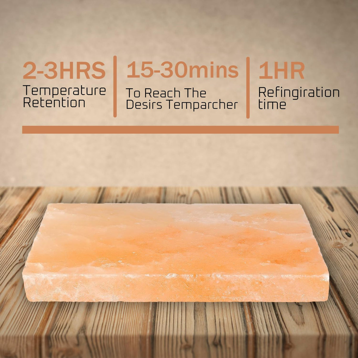Himalayan Pink Salt Blocks for Cooking & Grilling – Pack of 6 | 8” x 4” x 1” Natural Food-Grade Salt Slabs for BBQ, Steak, Seafood, & Serving