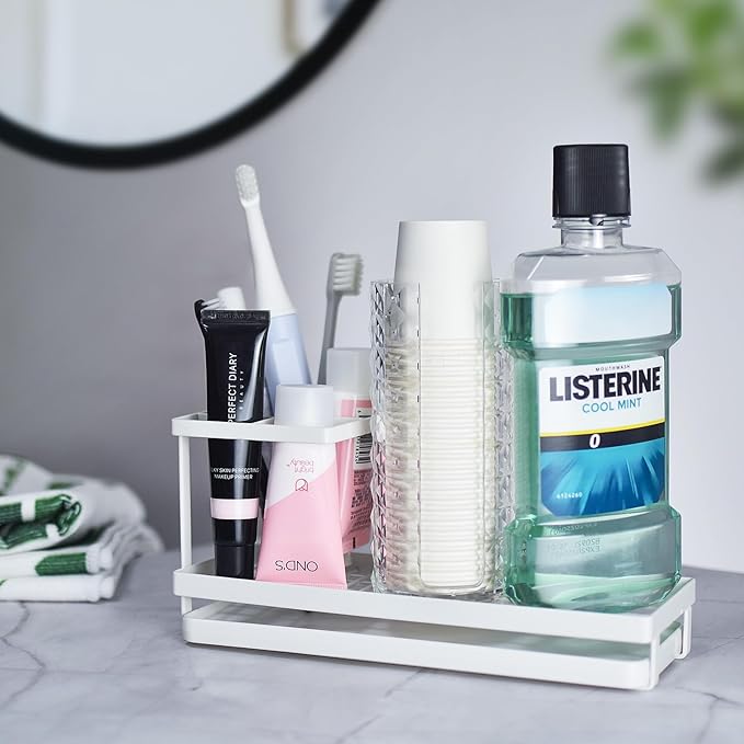 MYITYARD Toothbrush Holders for Bathrooms, 4 Slots Rustproof Metal Tooth