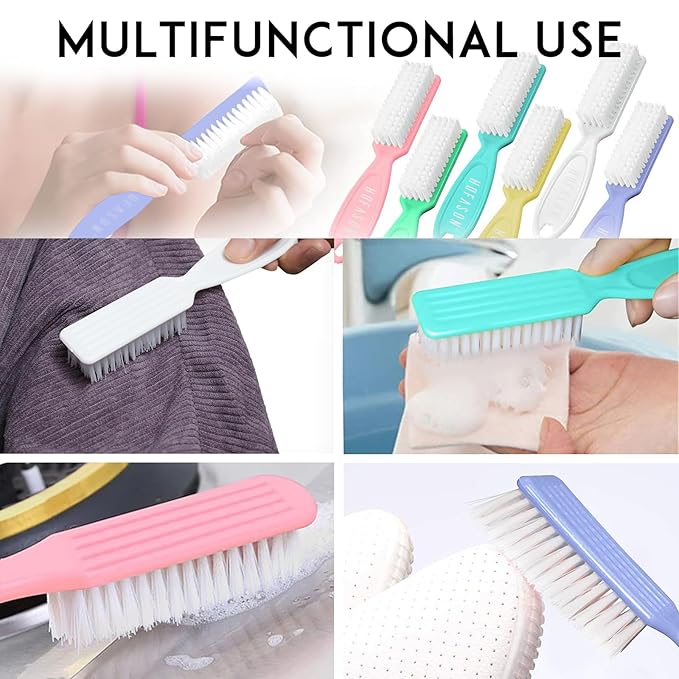 HOFASON 6 Pack Nail Brush for Cleaning Fingernails, Nail Brush Handle Grip