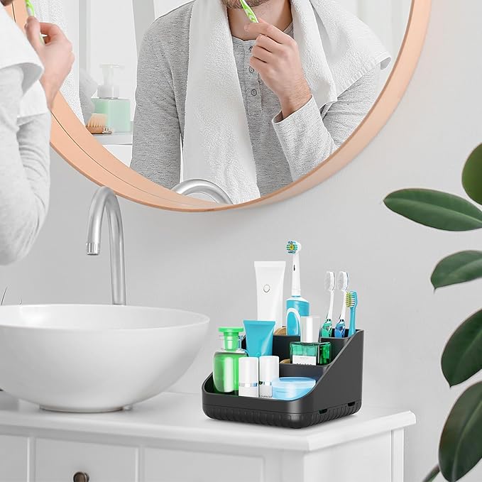 Chintu Toothbrush Holders Bathroom Countertop Organizer-Electric Tooth Brushing