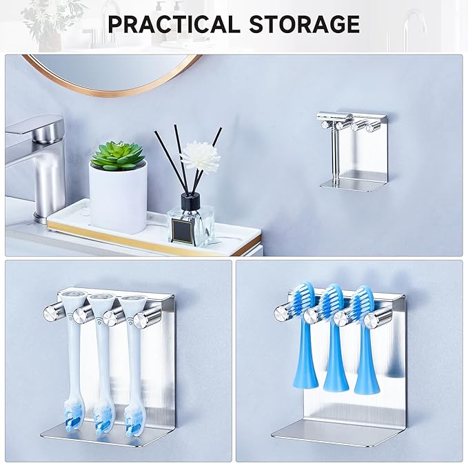 Electric Toothbrush Head Holder, Electric Tooth Brush Holder Desktop or Adhesive