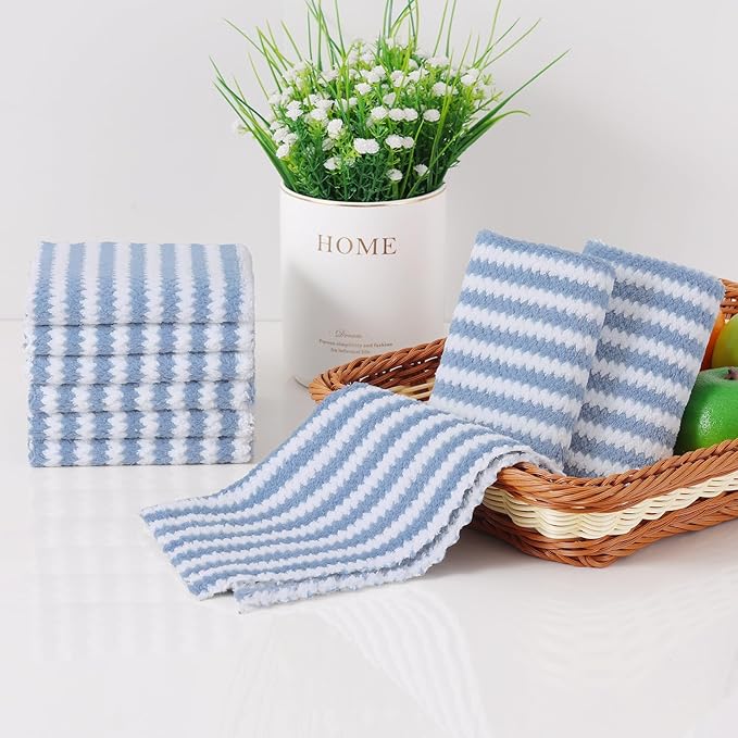 Homaxy 12 Pack Kitchen Dish Cloths, Ultra Soft and Absorbent Dish Towels