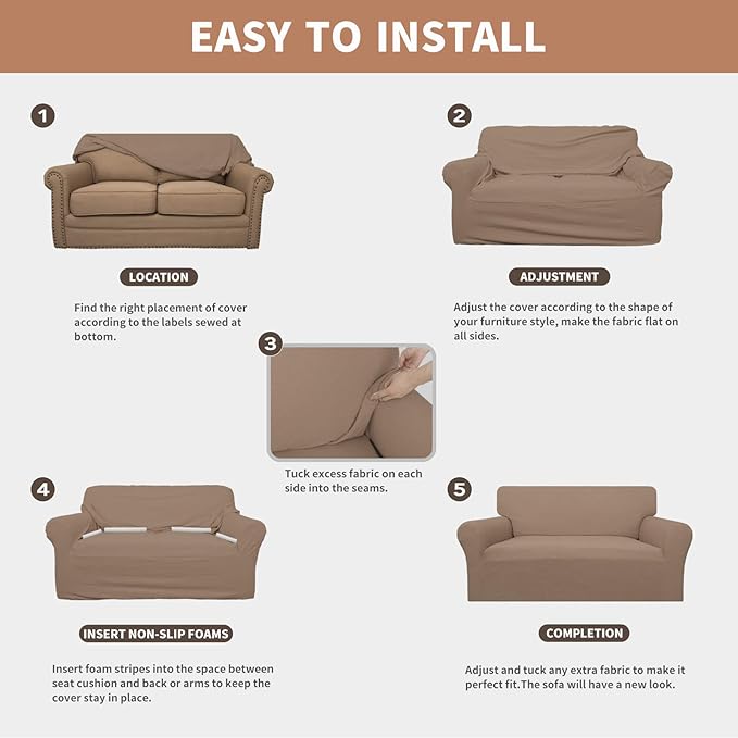 Easy-Going 100% Waterproof Oversized Chair Couch Cover, Dual Waterproof Sofa