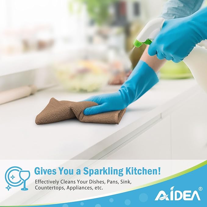 AIDEA Microfiber Cleaning Cloth-12PK, Soft Microfiber Towels
