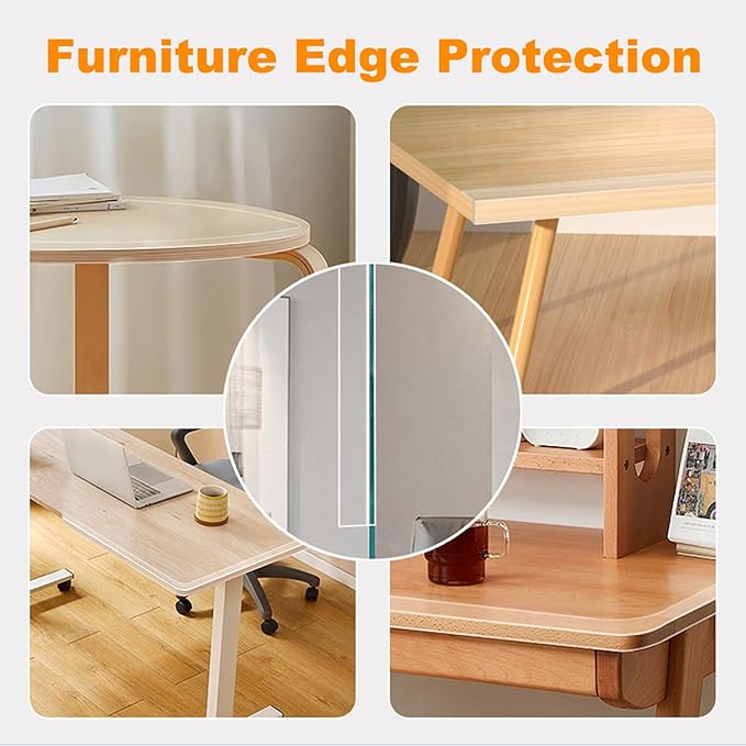 Clear Soft Corner Protectors for Furniture Strip, 1.18 in x 6.6 FT, Sharp Edge