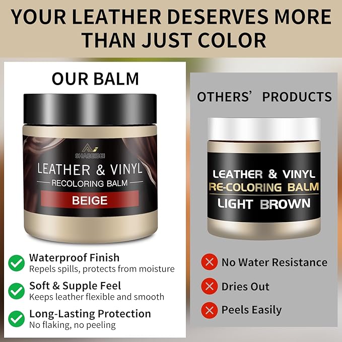 Leather Recoloring Balm and Leather Repair Kit