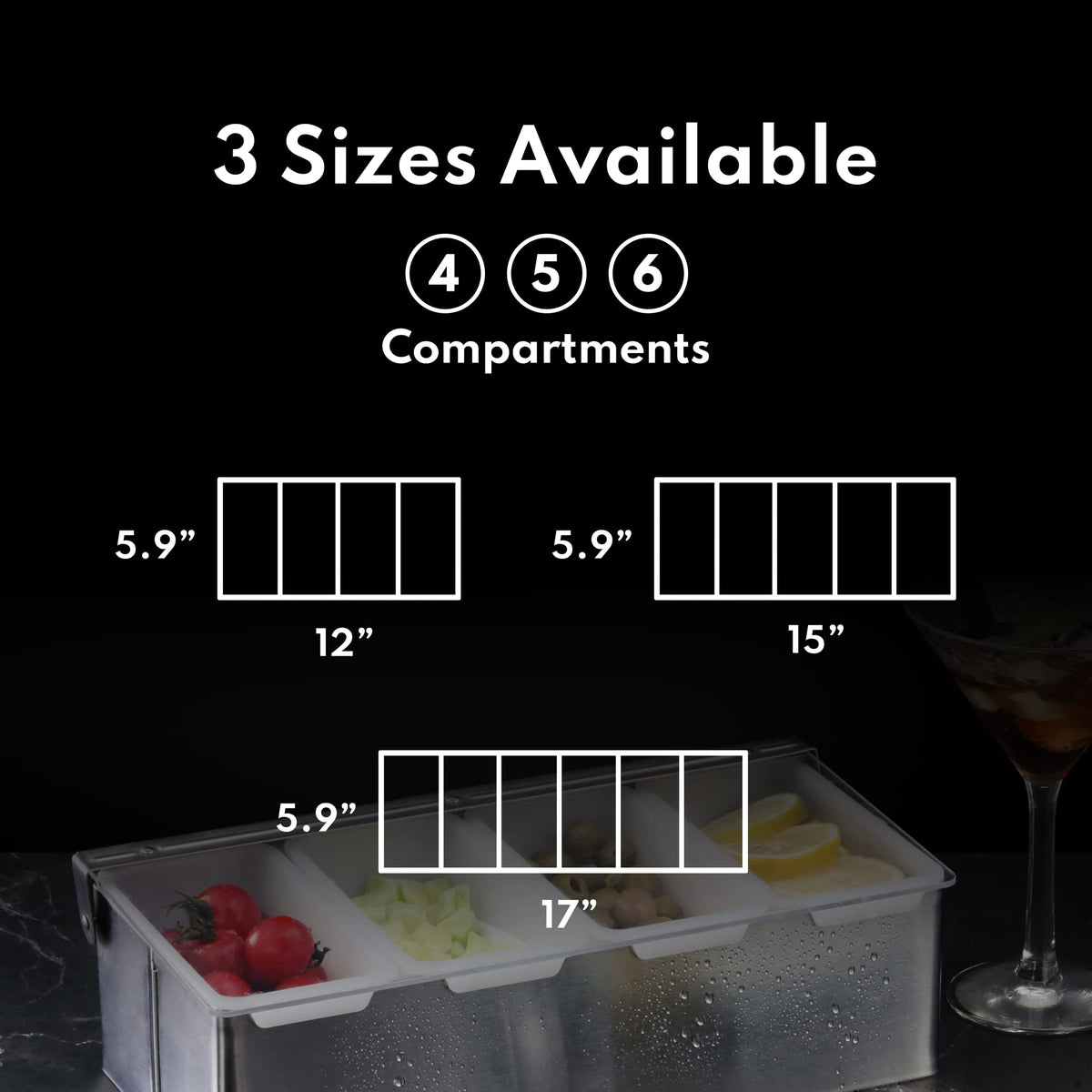 New Star Foodservice 48025 Stainless Steel Condiment Dispenser with 4 Compartments (NO ICE Tray Included)