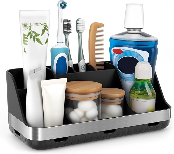 Black Toothbrush Holder