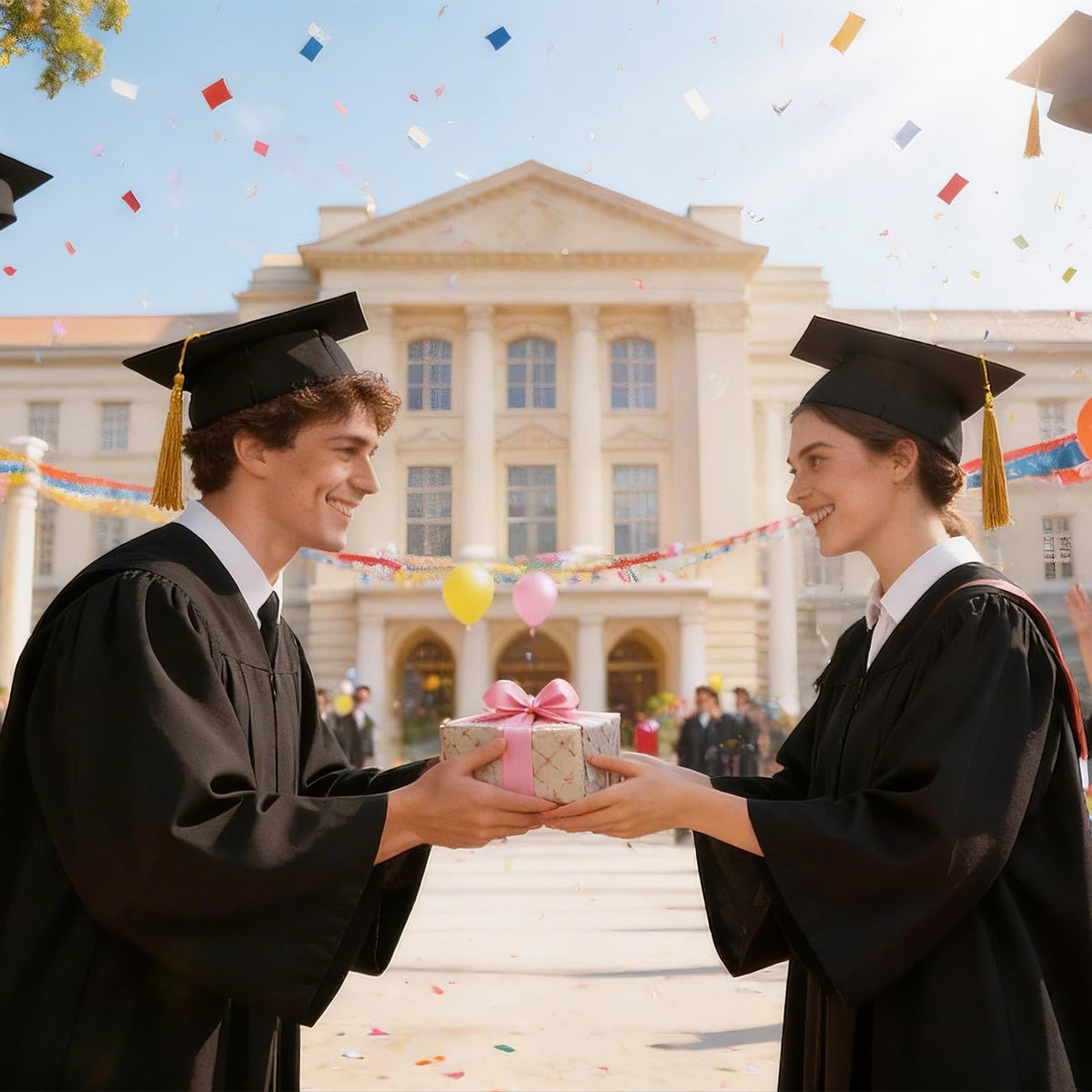 2026 Graduation Decorations, 5Pcs Black Gold White Wooden Table Centerpieces Decor Include Grad Cap Diploma Star Supplies Medal Sign, of Congrats Graduation Day Class Party Decoration.