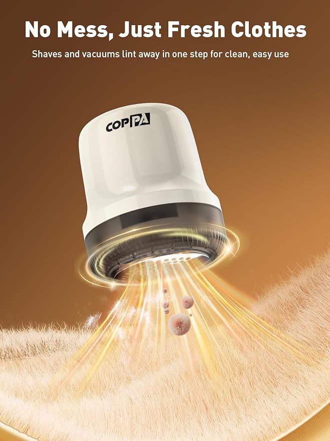 COPPA Lint Remover, LR-MINI USB Rechargeable Lint Removal 6 Blades & 3 Speed