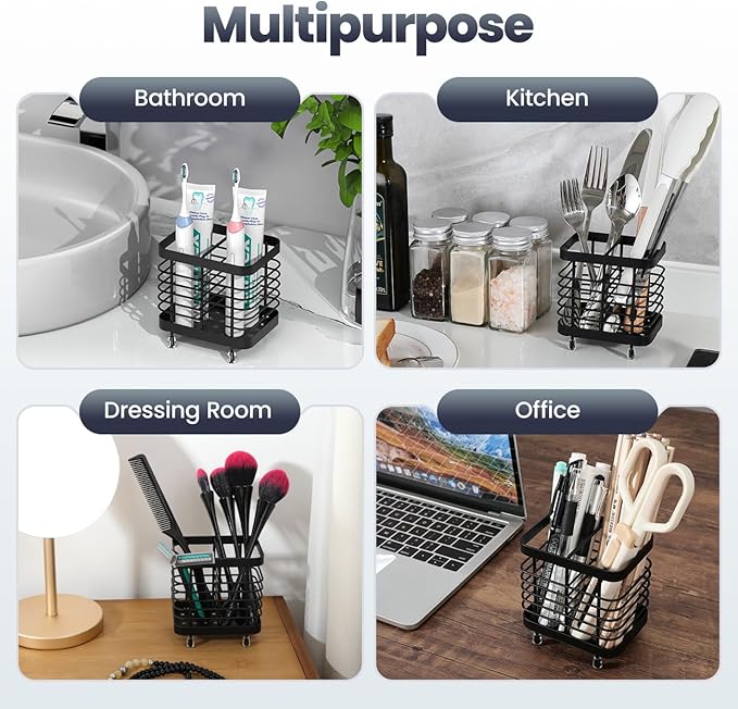 Luxspire Toothbrush Holders for Bathroom, Stainless Steel Electric Toothbrush