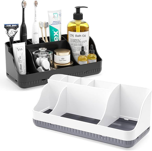 Bathroom Counter Organizer and Storage, 7 Slots Detachable Toothbrush Holders