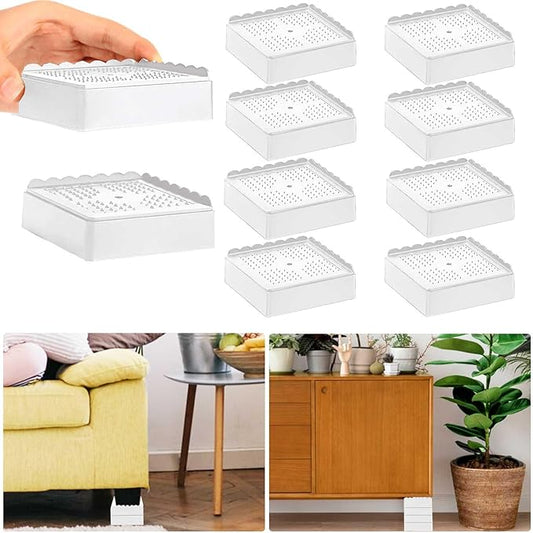 Bed Risers 1 inch, 2 inch, 3 inch, 4 inch Heavy Duty, Adjustable Furniture Riser