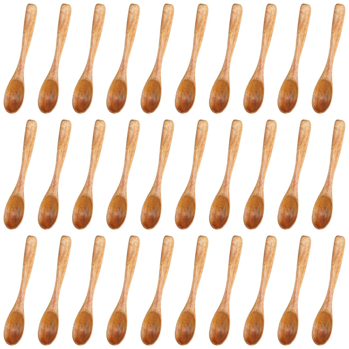 30 Pcs Small Wooden Spoons - 3.9" Tiny Small Mini Wood Spice Spoons for Cooking, Spice Serving Spoons for Salt, Honey, Sugar, Pepper, Tiny Teaspoons for Kitchen