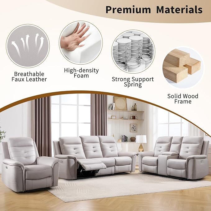 ANJ Power Reclining Loveseat Sofa