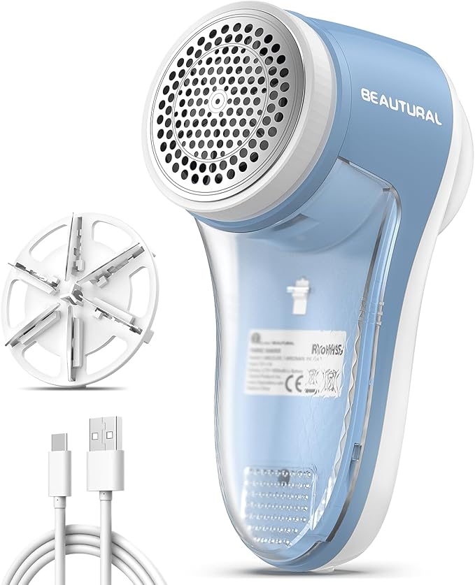BEAUTURAL Fabric Shaver, Rechargeable Lint Remover