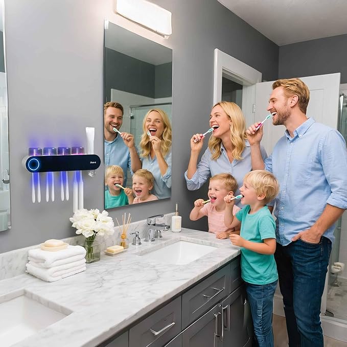 iHave Toothbrush Holders for Bathrooms, UV Toothbrush Sanitizer and Holder