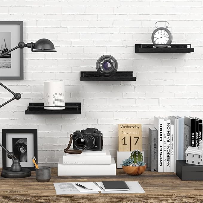 RYOFOBETTO Small Floating Shelf, 6X9 Inches Farmhouse Wall Shelves
