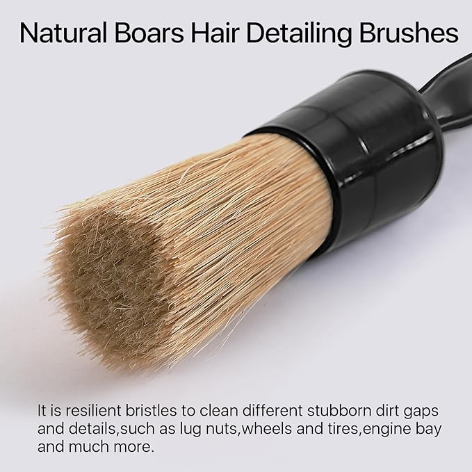 Car Detailing Brush Set, Leather Seats, Washing Wheels, Engine Bay, Car