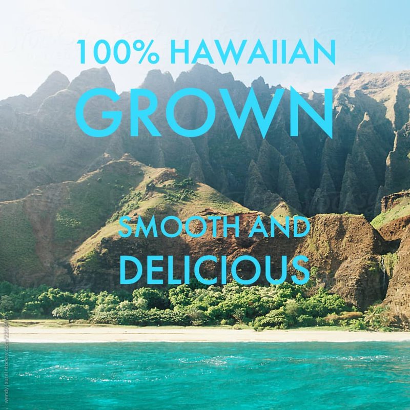 Maui Coffee Company 100% Hawaiian Coffee, Whole Bean, Dark Roast, Grown and Roasted in Hawaii, 7 oz