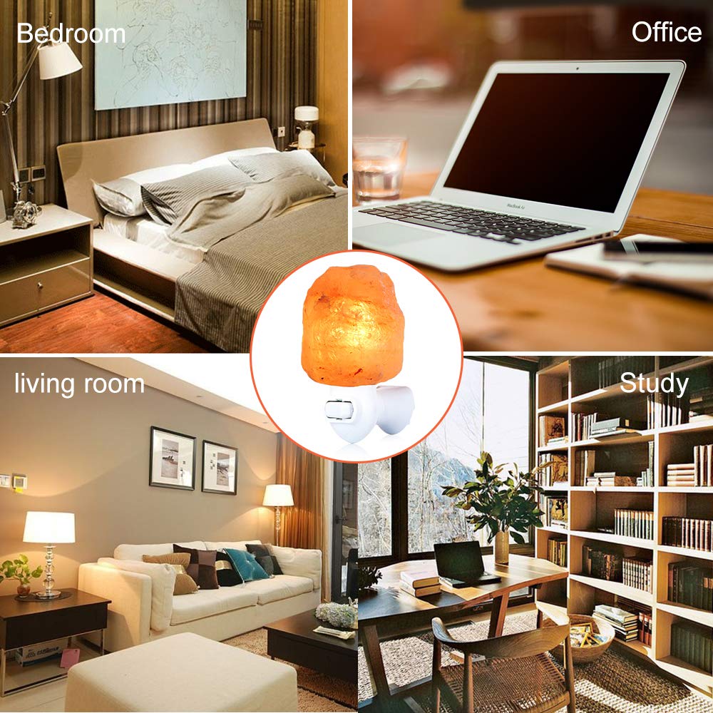 pursalt USB Himalayan Salt Lamp Night Light with Remote Control Bundled Salt Lamp Night Light 2 Pack Set