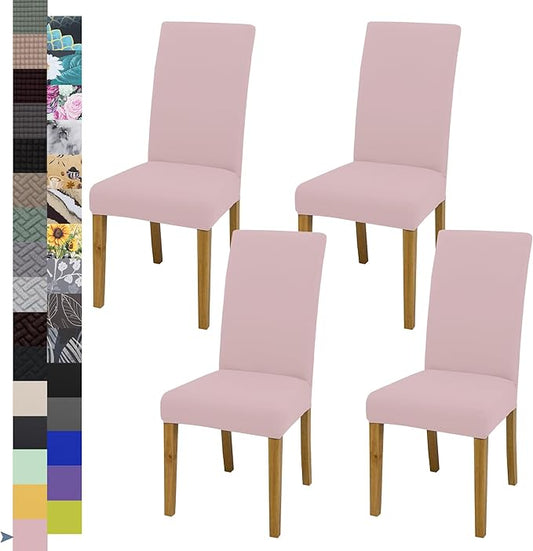 BIETYONE Stretch Dining Chair Covers Set of 4, Soft Removable Washable Kitchen