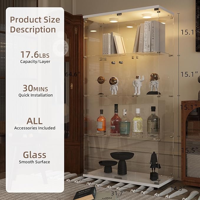 Beauty4U Glass Display Cabinet