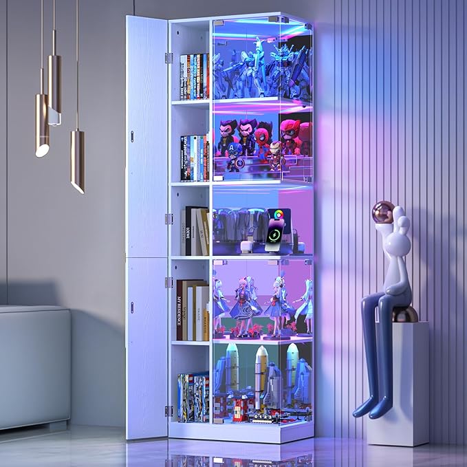 VersionTECH. Glass Display Cabinet