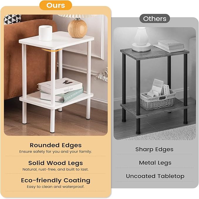 Apicizon 2 Tier End Table, Small Side Table