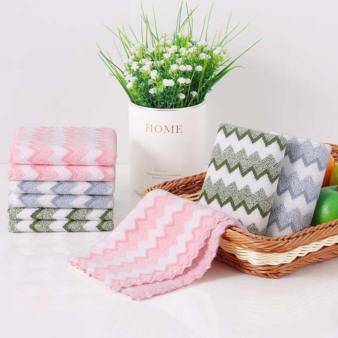 Homaxy 12 Pack Kitchen Dish Cloths, Ultra Soft and Absorbent Dish Towels