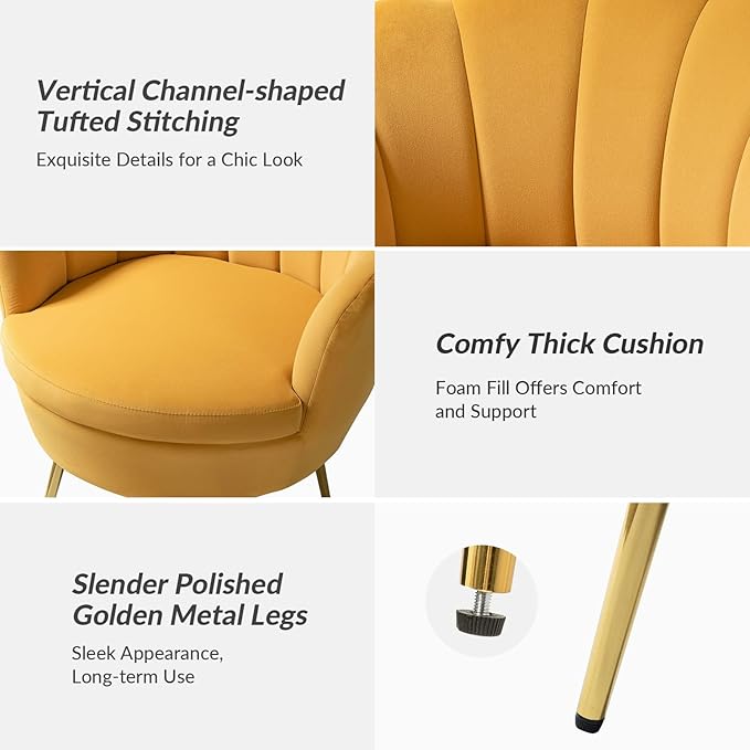 HULALA HOME Velvet Accent Chair
