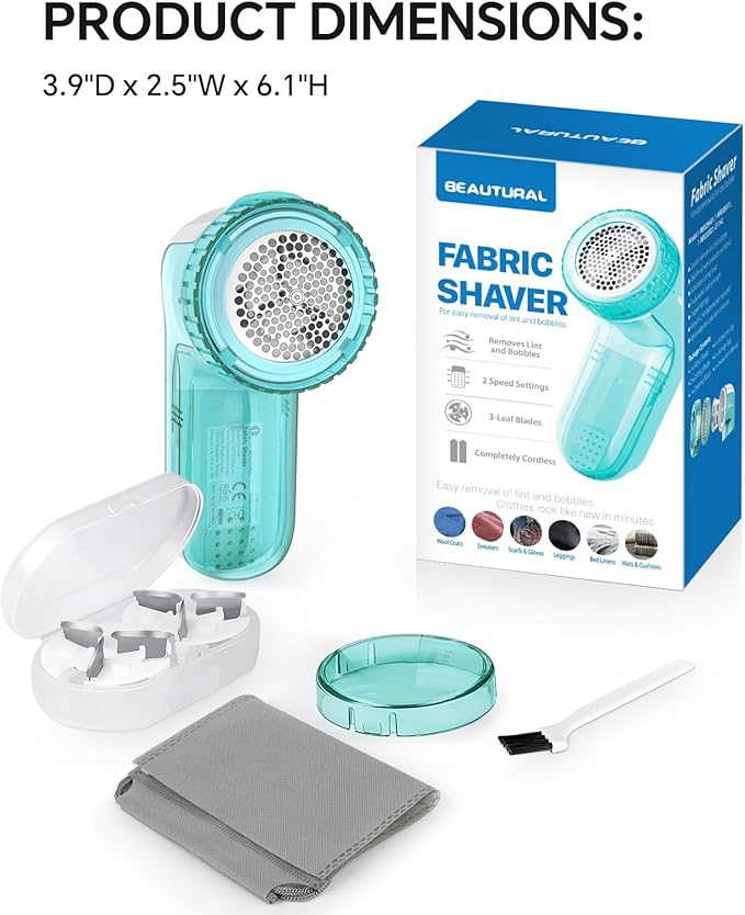 BEAUTURAL Fabric Shaver and Lint Remover, Sweater Defuzzer