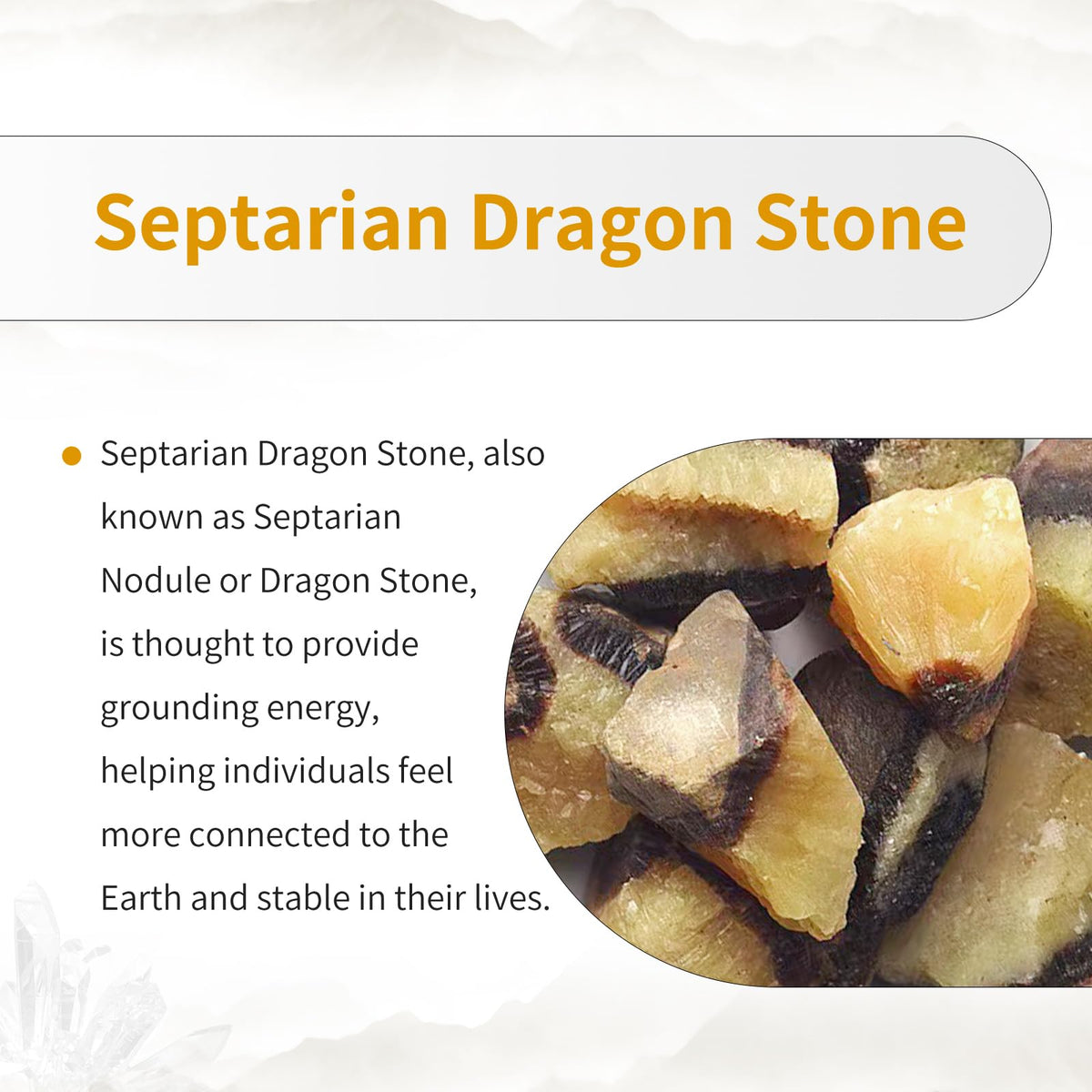 TUMBEELLUWA Natural Septarian Dragon Stone Crystal Geode Cluster, Irregular Mineral Specimen Crystals and Healing Stones for Home Room Decor, 83-135 mm