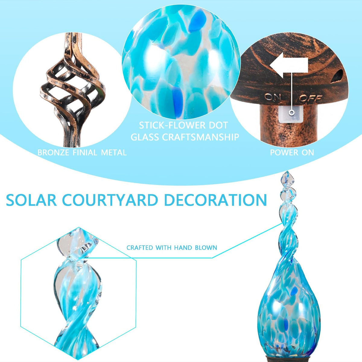 Solar Garden Lights, Solar Flame Lights Outdoor Decorative Garden Stakes Decor Waterproof Flame Solar Stake Lights for Outside Yard Patio Lawn Porch Cemetery