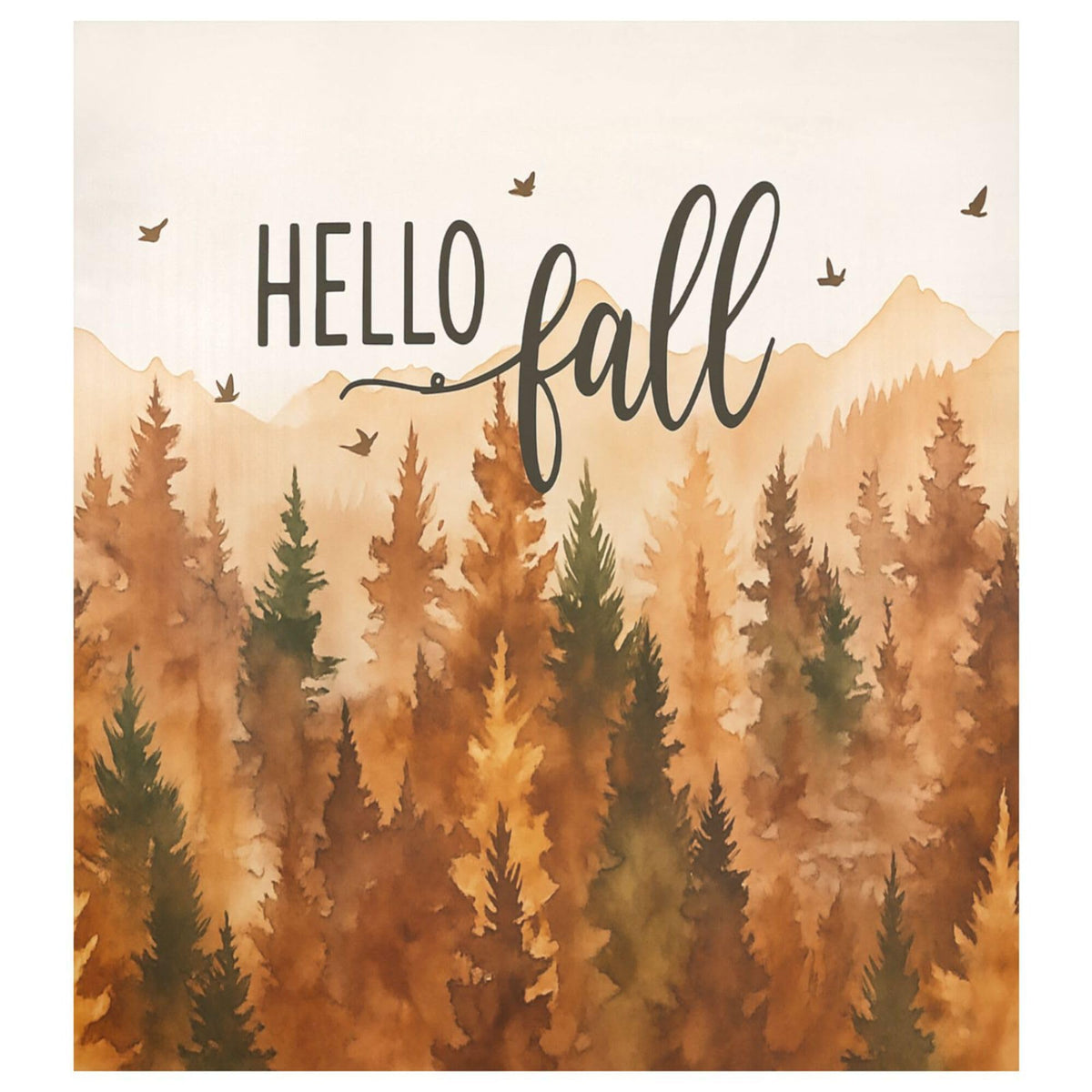 Hello Fall Forest Dishwasher Stickers Magnetic Cover Autumn Scenery Pine Tree Kitchen Fridge Magnet Covers Decals Home Decorations Vinyl Sticker Reusable 23W x 26H inches