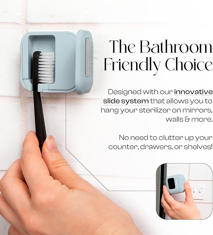 Mondano UV-C Toothbrush Sanitizer and Holder, Toothbrush Case